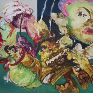 Выставка живописи Аси Сусаниной «Игрушечные люди» в галерее Борей фотографии