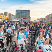 Массовый велопарад и забег по Западному скоростному диаметру 2019 фотографии