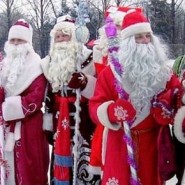 Флешмоб Дедов Морозов на Дворцовой площади 2015 фотографии