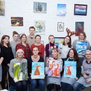 Новогодние мастер-классы «Картина за 3 часа» в Санкт-Петербурге 2020 фотографии