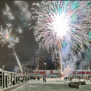 Новогодняя ночь 2026 на озере Долгое фотографии