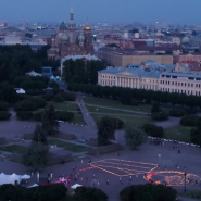 Акция «Свеча памяти» на Дворцовой площади 2022 фотографии