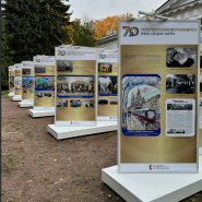 Планшетная выставка «Петербургское метро. Вчера, сегодня, завтра» фотографии