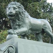 Львы на Дворцовой пристани фотографии