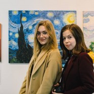 Выставка полотен в технике жикле «Ван Гог и Тео» фотографии