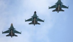 Воздушный парад в городе Пушкин 2017