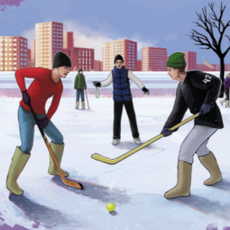 Турнир по хоккею в валенках в Красногвардейском районе