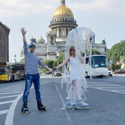 Роллер-пробег по центру Санкт-Петербурга