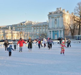 Открытие катка на Треугольной площади в Царском селе 2021/22