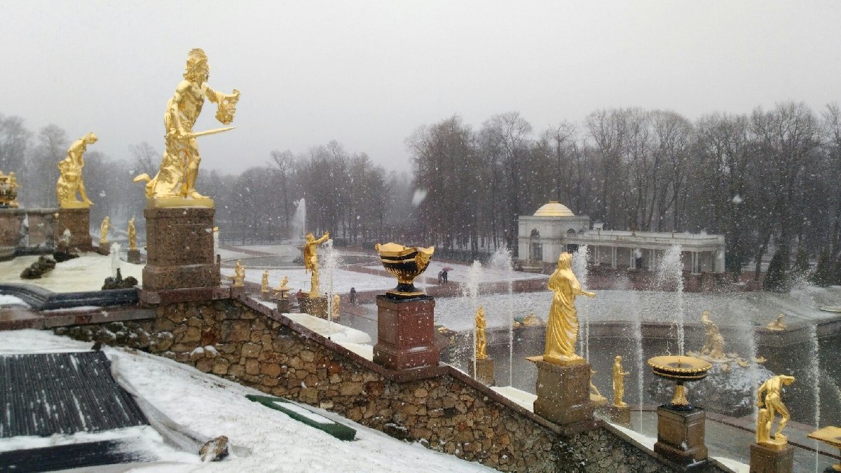 петергоф в санкт петербурге зимой