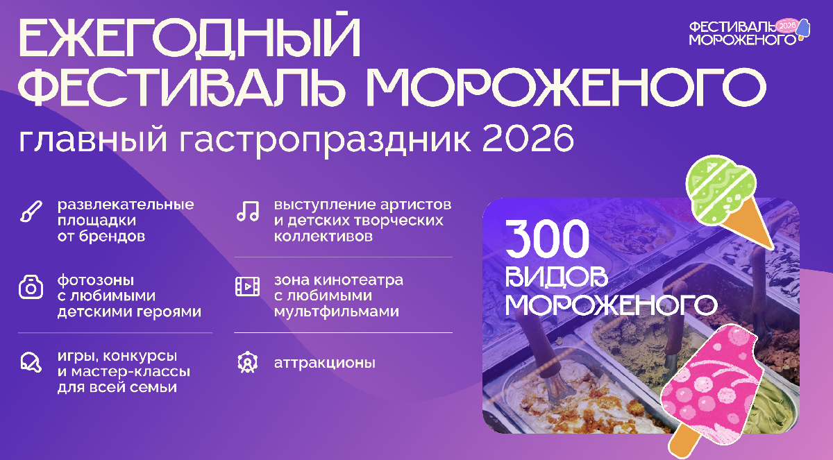 Городской фестиваль мороженого в Санкт-Петербурге 2026