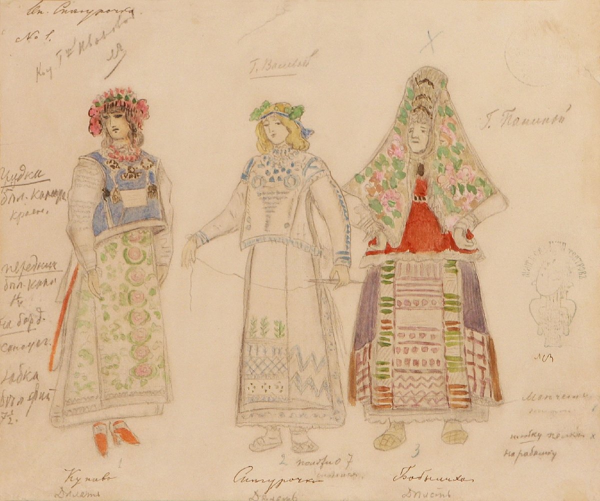 Эскизы костюмов к опере н.а. Римского-Корсакого 